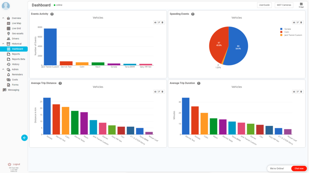 mst web statistics